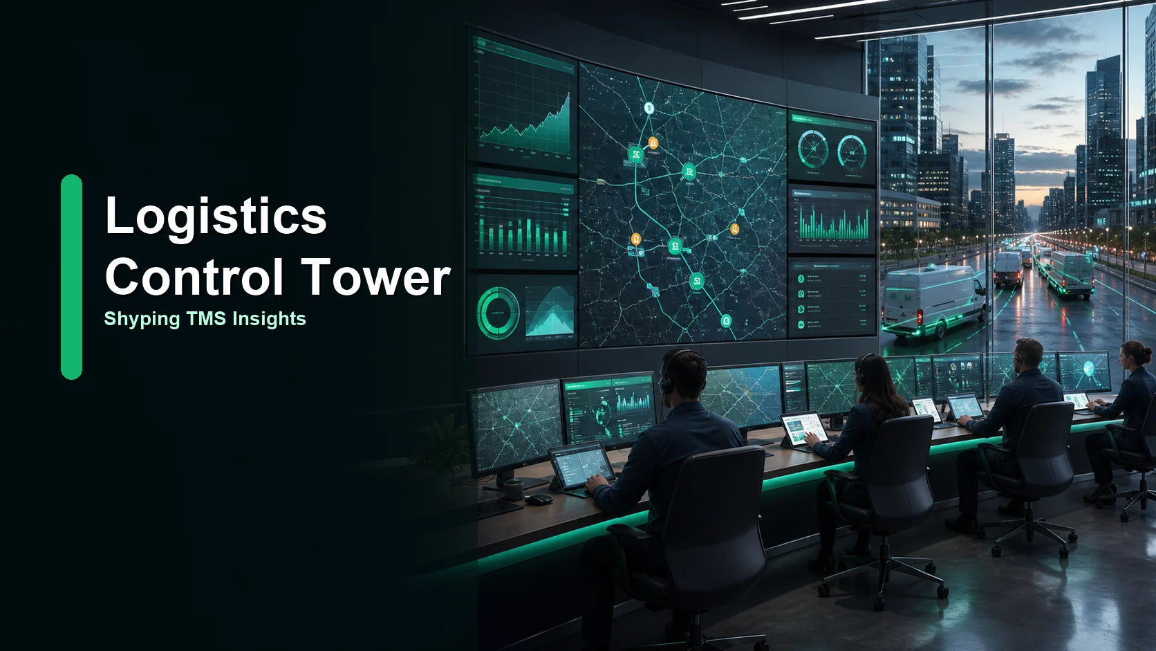Logistics control tower dashboard for TMS backoffice visibility using Shyping