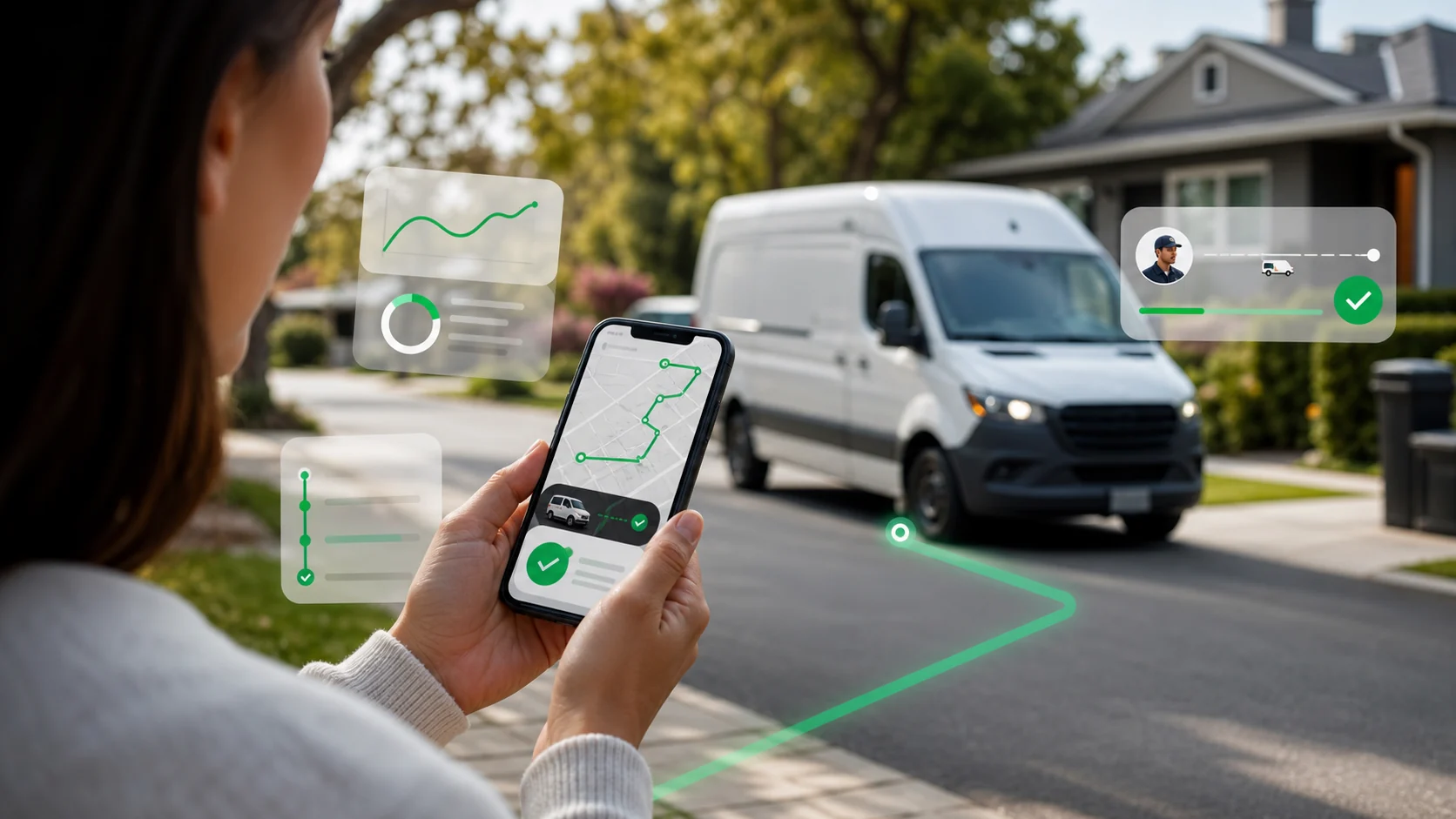 Driver mobile app capturing proof of delivery and customer delivery updates