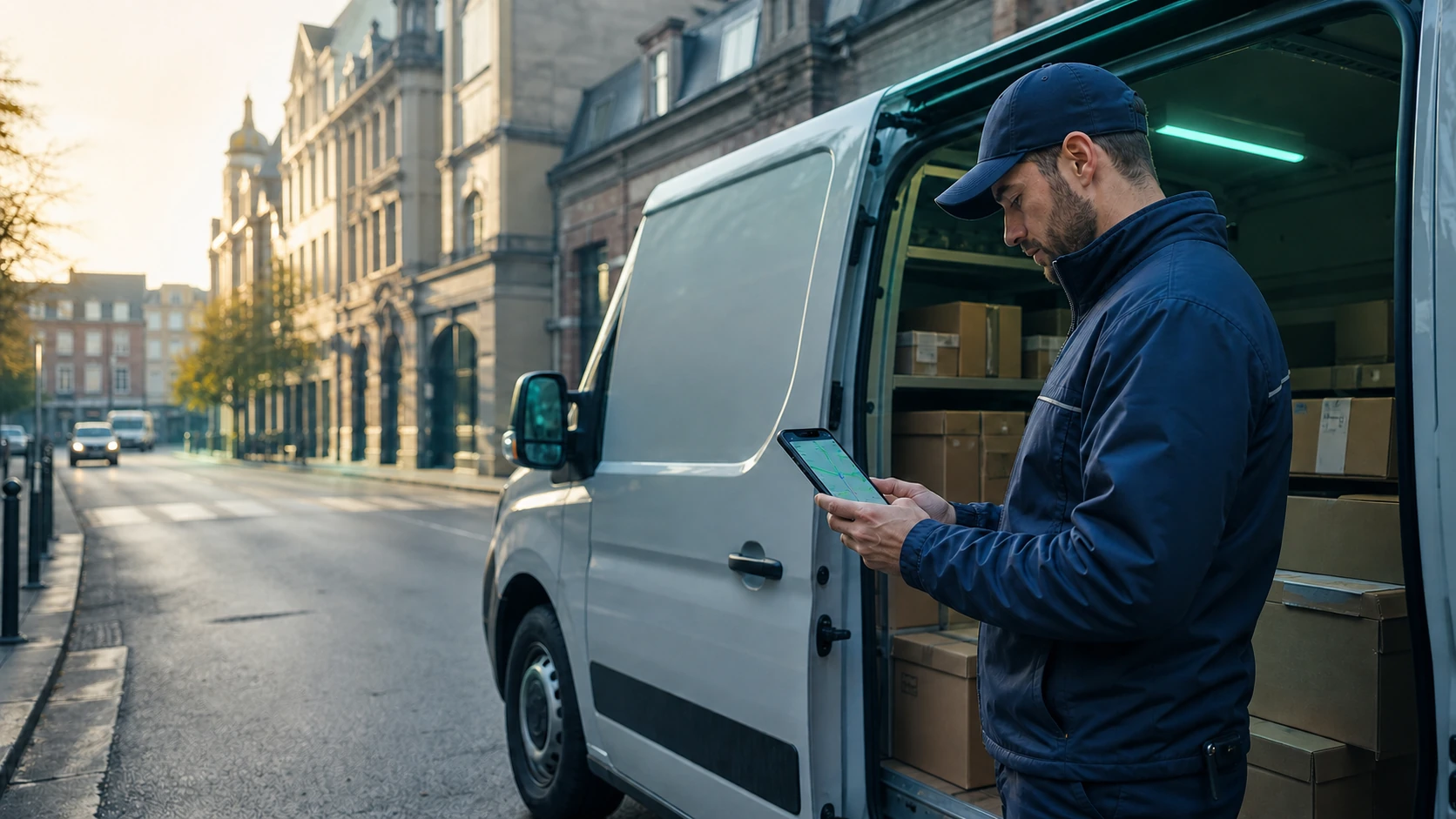 Courier receives a delivery exception update on a mobile driver application